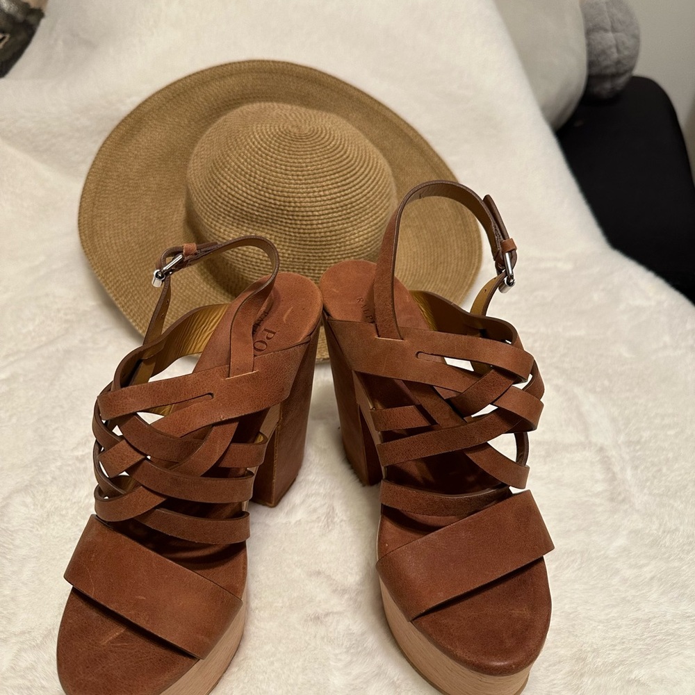 Polo by Ralph Lauren Brown Platform Shoes